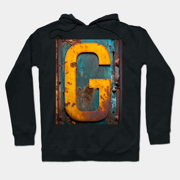 Rusty Letter "G" Monogram G initial Hoodie by Mind Your Tee